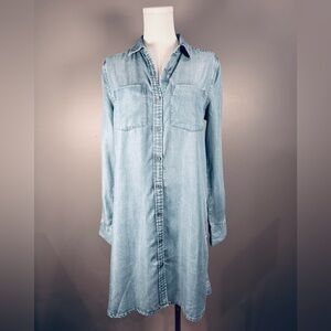 Light Blue Denim Shirt Dress